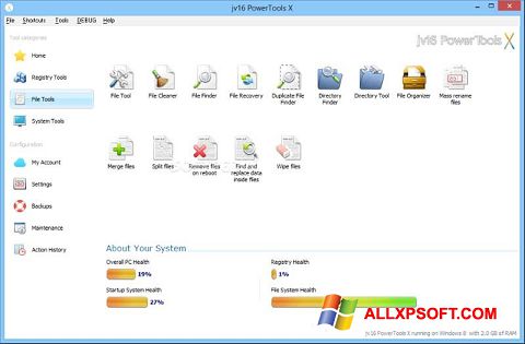 Ekrānuzņēmums jv16 PowerTools Windows XP