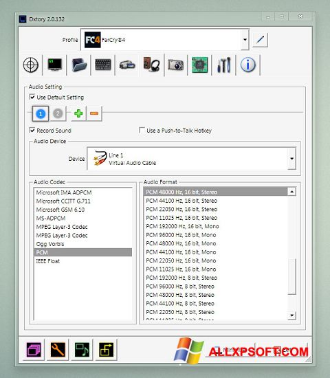 Ekrānuzņēmums Dxtory Windows XP