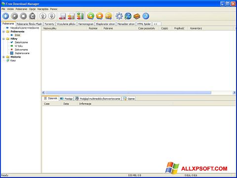 Ekrānuzņēmums Free Download Manager Windows XP