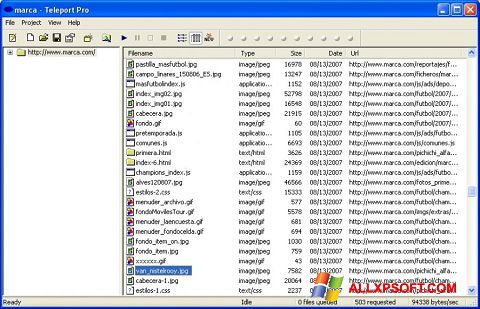 Ekrānuzņēmums Teleport Pro Windows XP
