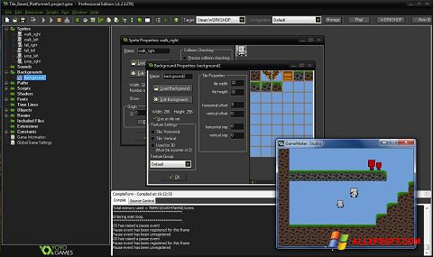 Ekrānuzņēmums GameMaker: Studio Windows XP
