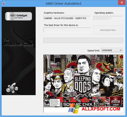 Ekrānuzņēmums AMD Driver Autodetect Windows XP