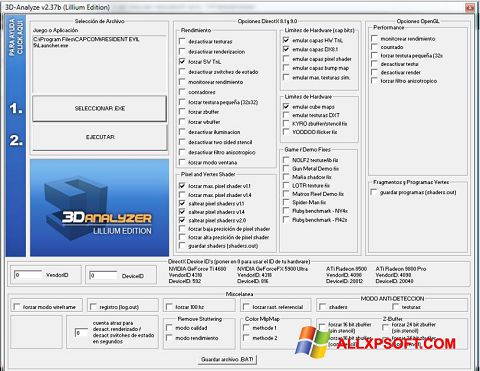Ekrānuzņēmums 3D-Analyze Windows XP