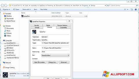 Ekrānuzņēmums SpeedFan Windows XP