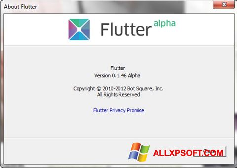 Ekrānuzņēmums Flutter Windows XP