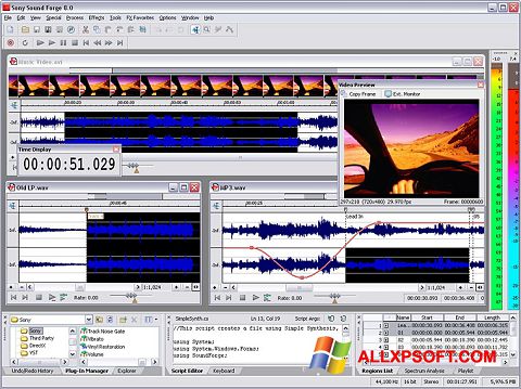 Ekrānuzņēmums Sound Forge Windows XP