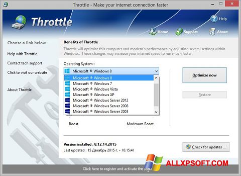 Ekrānuzņēmums Throttle Windows XP