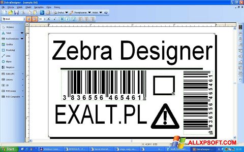 Ekrānuzņēmums Zebra Designer Windows XP