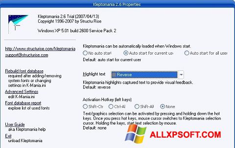 Ekrānuzņēmums Kleptomania Windows XP