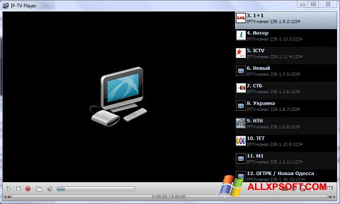 Ekrānuzņēmums IP-TV Player Windows XP