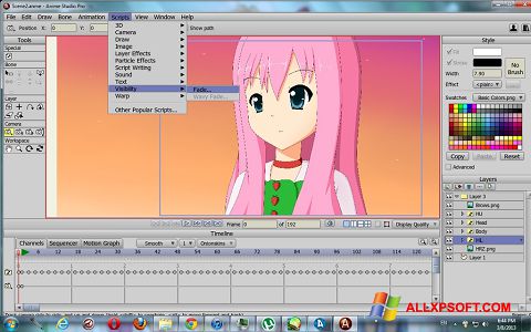 Ekrānuzņēmums Anime Studio Windows XP