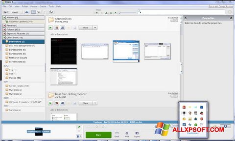 Ekrānuzņēmums Picasa Windows XP