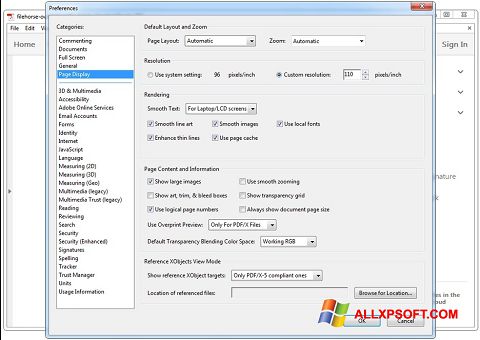 Ekrānuzņēmums Adobe Acrobat Reader DC Windows XP