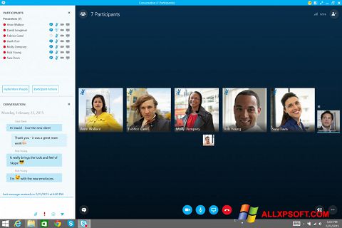 Ekrānuzņēmums Skype for Business Windows XP