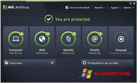 Ekrānuzņēmums AVG AntiVirus Pro Windows XP