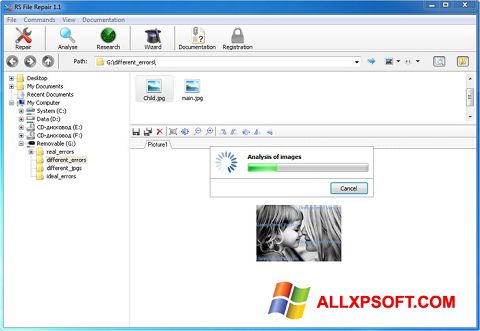 Ekrānuzņēmums RS File Recovery Windows XP