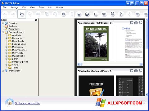 Ekrānuzņēmums PDF24 Creator Windows XP