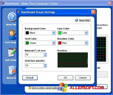 Ekrānuzņēmums RamSmash Windows XP