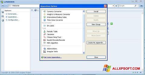 Ekrānuzņēmums Lingoes Windows XP