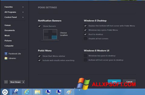 Ekrānuzņēmums Pokki Windows XP