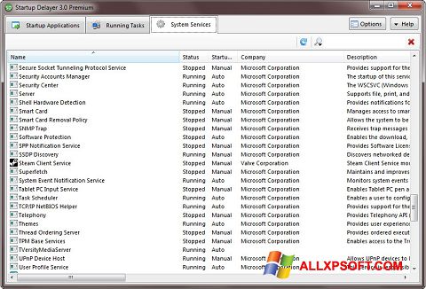 Ekrānuzņēmums Startup Delayer Windows XP