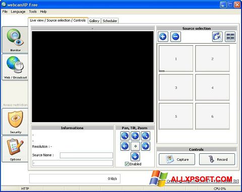 Ekrānuzņēmums webcamXP Windows XP