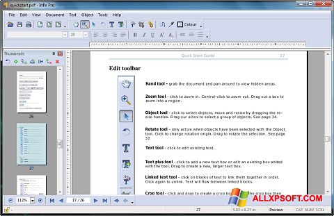 Ekrānuzņēmums Infix PDF Editor Windows XP