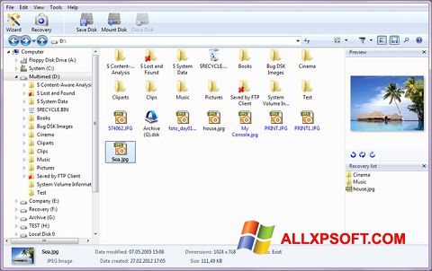 Ekrānuzņēmums Magic Photo Recovery Windows XP