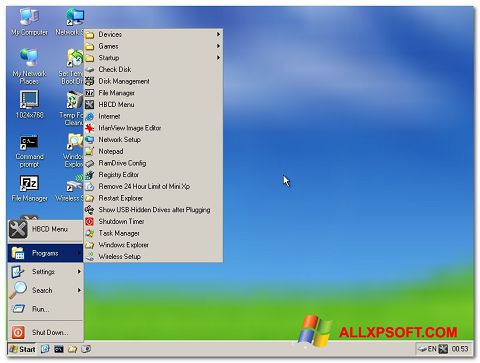 Ekrānuzņēmums Hirens Boot CD Windows XP