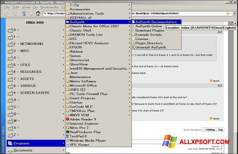 Ekrānuzņēmums AviSynth Windows XP