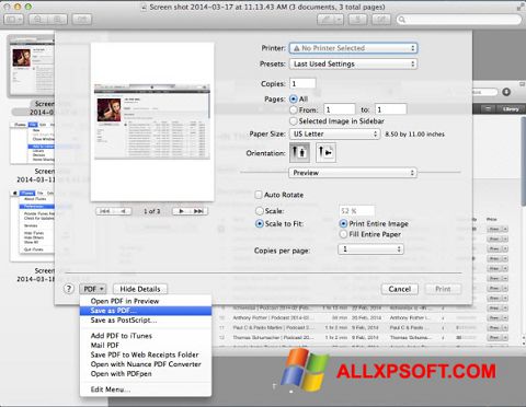 Ekrānuzņēmums PDF Combine Windows XP