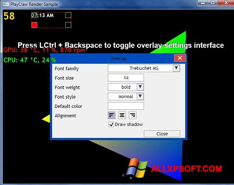 Ekrānuzņēmums PlayClaw Windows XP