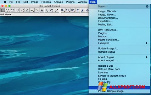 Ekrānuzņēmums ImageJ Windows XP