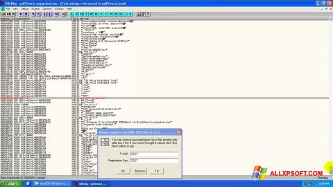 Ekrānuzņēmums PDF2Word Windows XP