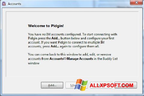 Ekrānuzņēmums Pidgin Windows XP
