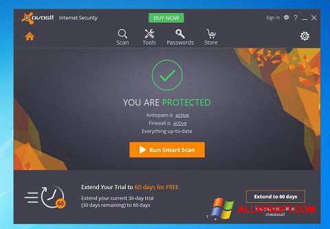 Ekrānuzņēmums Avast Internet Security Windows XP
