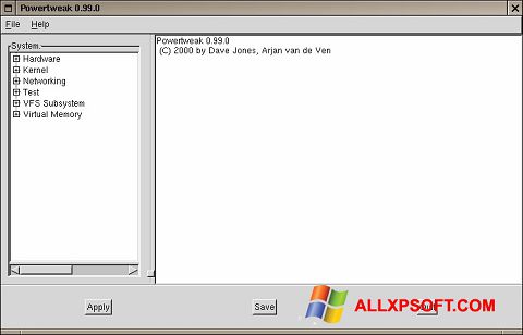 Ekrānuzņēmums PowerTweak Windows XP
