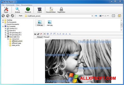 Ekrānuzņēmums File Repair Windows XP