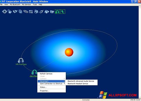 Ekrānuzņēmums BlueSoleil Windows XP