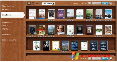 Ekrānuzņēmums Bookshelf Windows XP