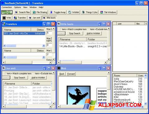 Ekrānuzņēmums Soulseek Windows XP