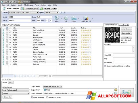 Ekrānuzņēmums Easy CD-DA Extractor Windows XP