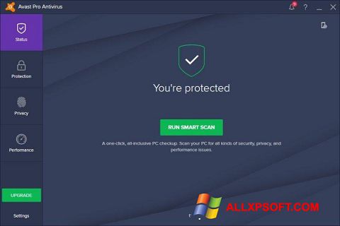 Ekrānuzņēmums Avast! Pro Antivirus Windows XP