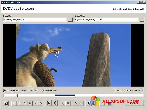 Ekrānuzņēmums Free Video Dub Windows XP