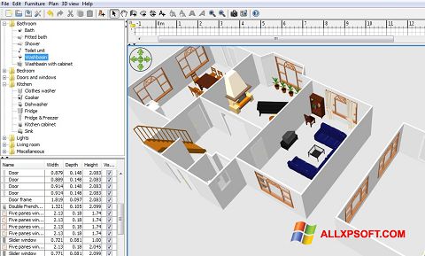 Ekrānuzņēmums FloorPlan 3D Windows XP
