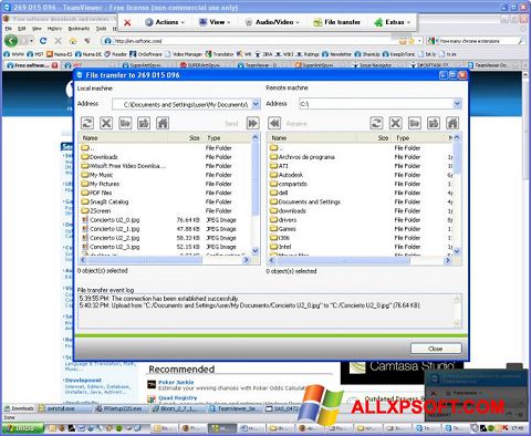Ekrānuzņēmums TeamViewer Windows XP