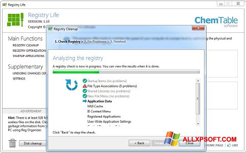 Ekrānuzņēmums Registry Life Windows XP