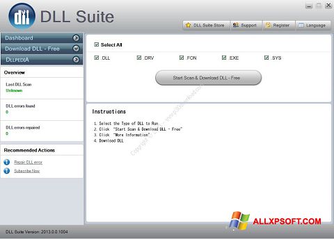 Ekrānuzņēmums DLL Suite Windows XP
