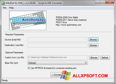 Ekrānuzņēmums AutoHotkey Windows XP
