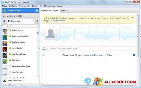 Ekrānuzņēmums Skype Beta Windows XP